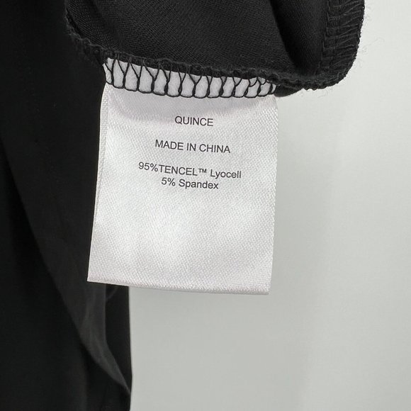 Quince Women’s Black Tencel Jersey Fit & Flare Dress sz XS NWT Sleeveless Midi - Picture 3 of 5